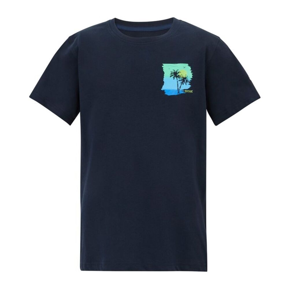 Regatta Childrens/Kids Bosley Back Print T-Shirt / Navy
